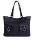 Abbey Pocket Tote, &pound;405, Handbags, Black, Chiffon (Nylon), Front view